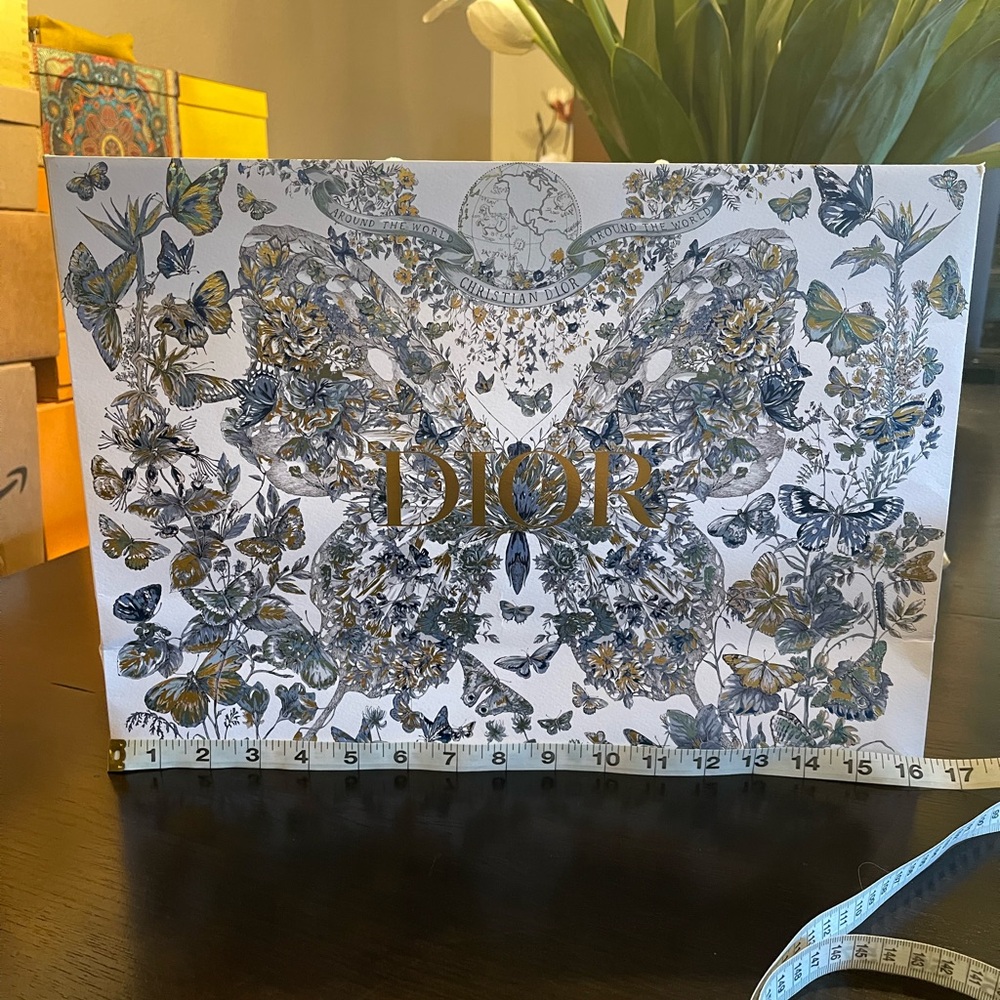 Dior Gold and Blue Butterfly Motif Box